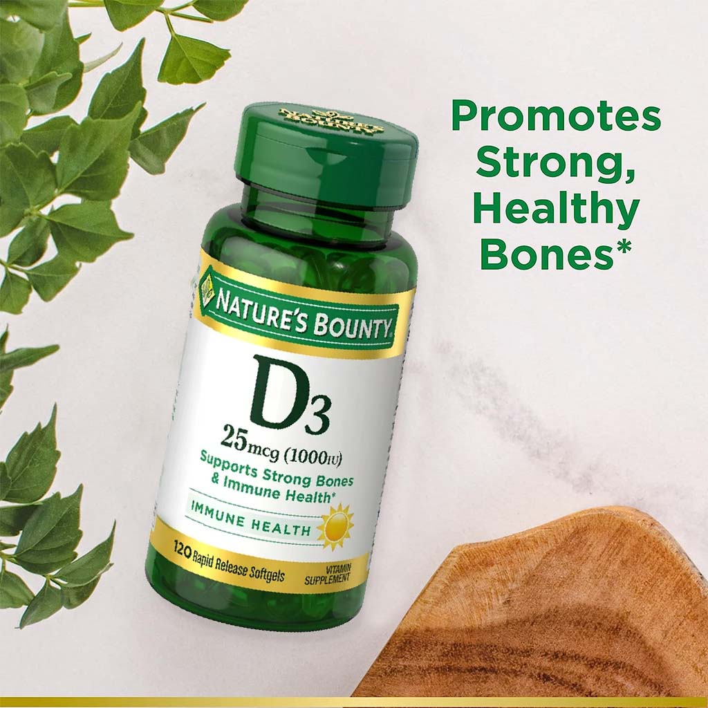 Nature's Bounty Vitamin D3 1000IU Softgels 120's