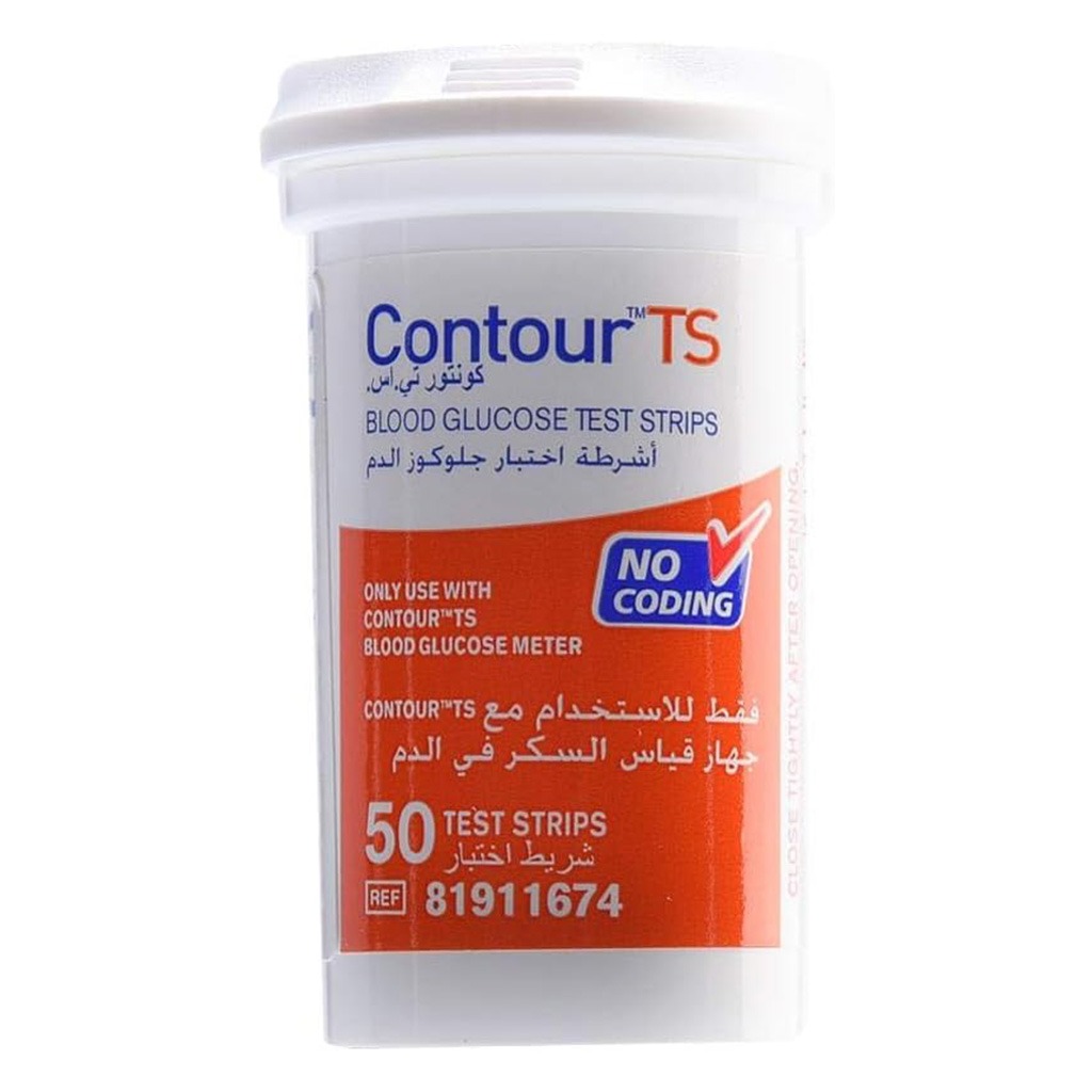 Ascensia Contour TS Blood Glucose Test Strips 50's