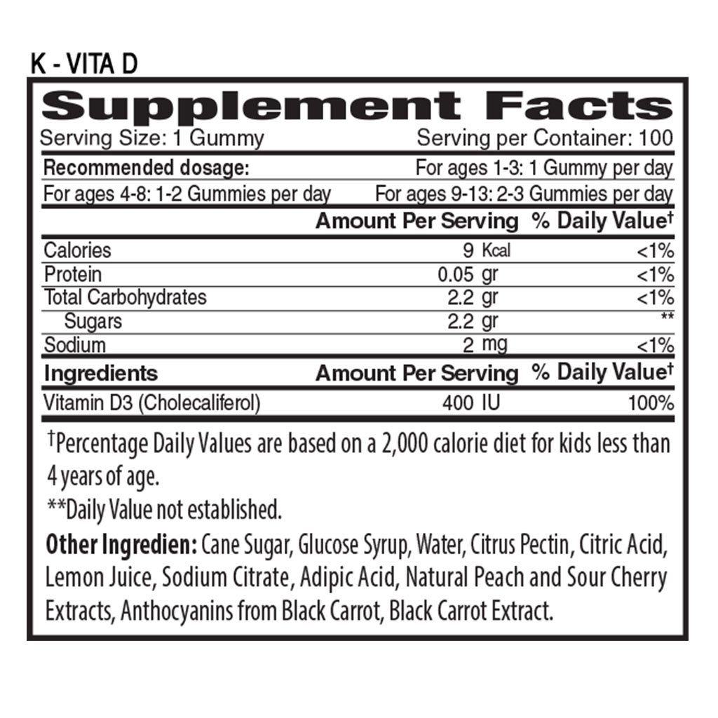 The Gummies Co. Vitamin D For Kids Gummies 100's