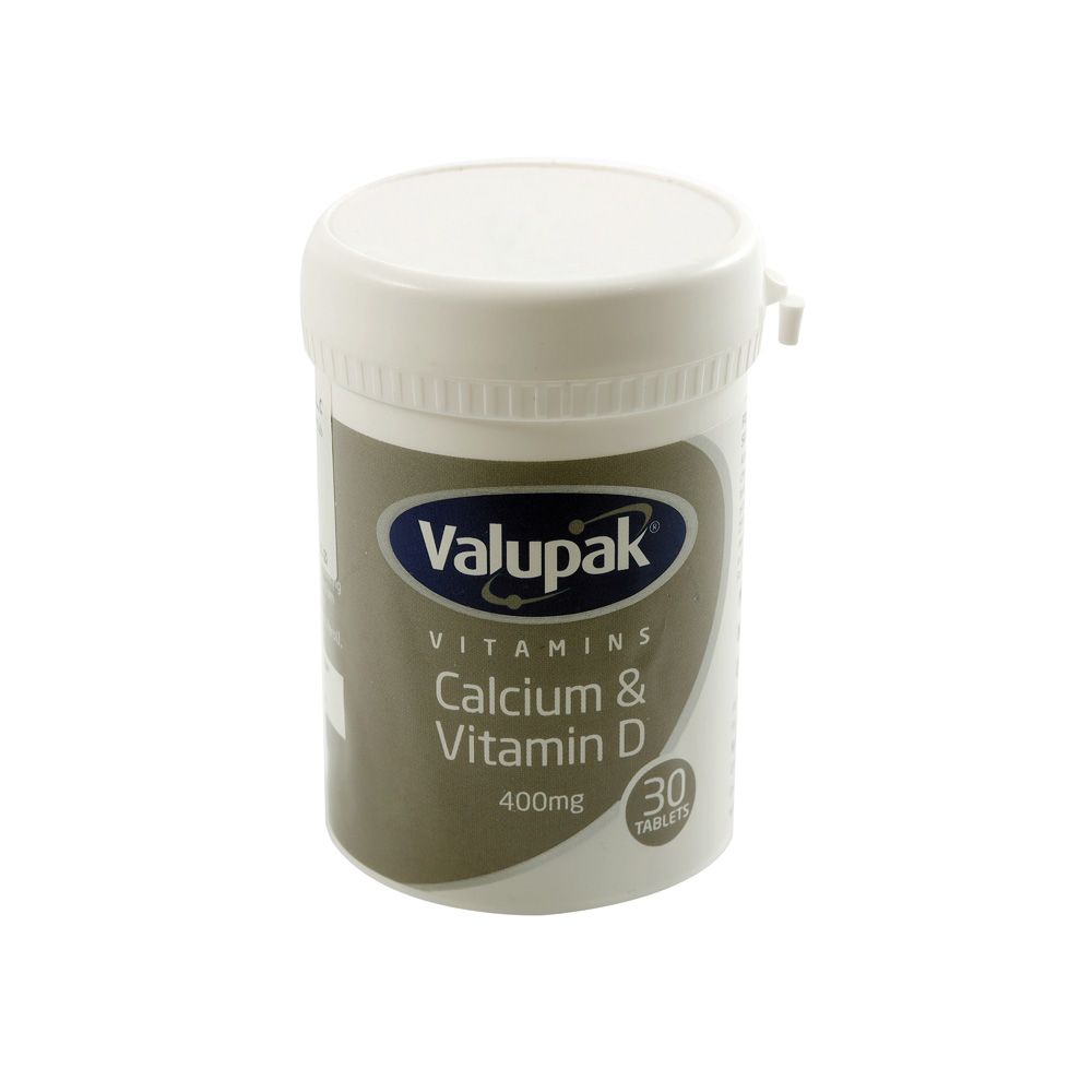 Valupak Calcium and Vitamin D 400 mg Tablets 30's
