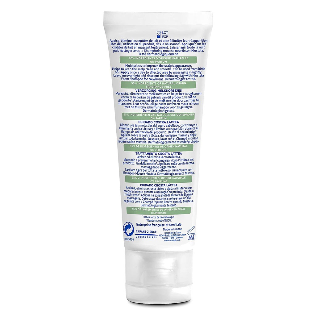 Mustela Baby Cradle Cap Cream For Newborns, Fragrance-Free 40ml