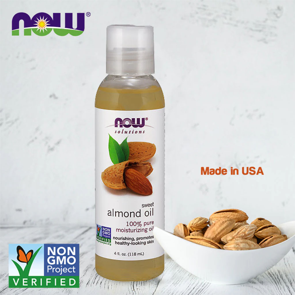 Now Solutions 100% Pure Sweet Almond Moisturizing Oil 473ml