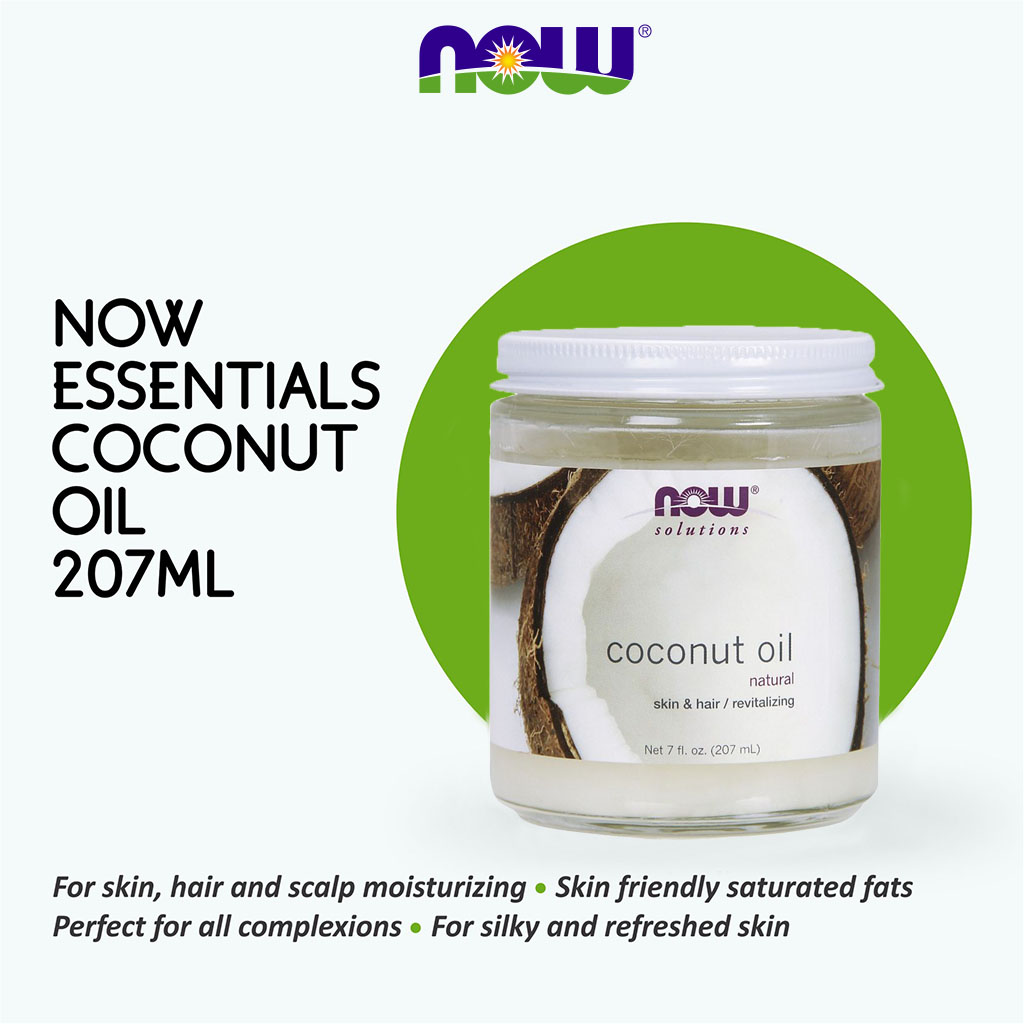 Now Solutions Natural Coconut Oil For Skin & Hair Revitalizing 207ml
