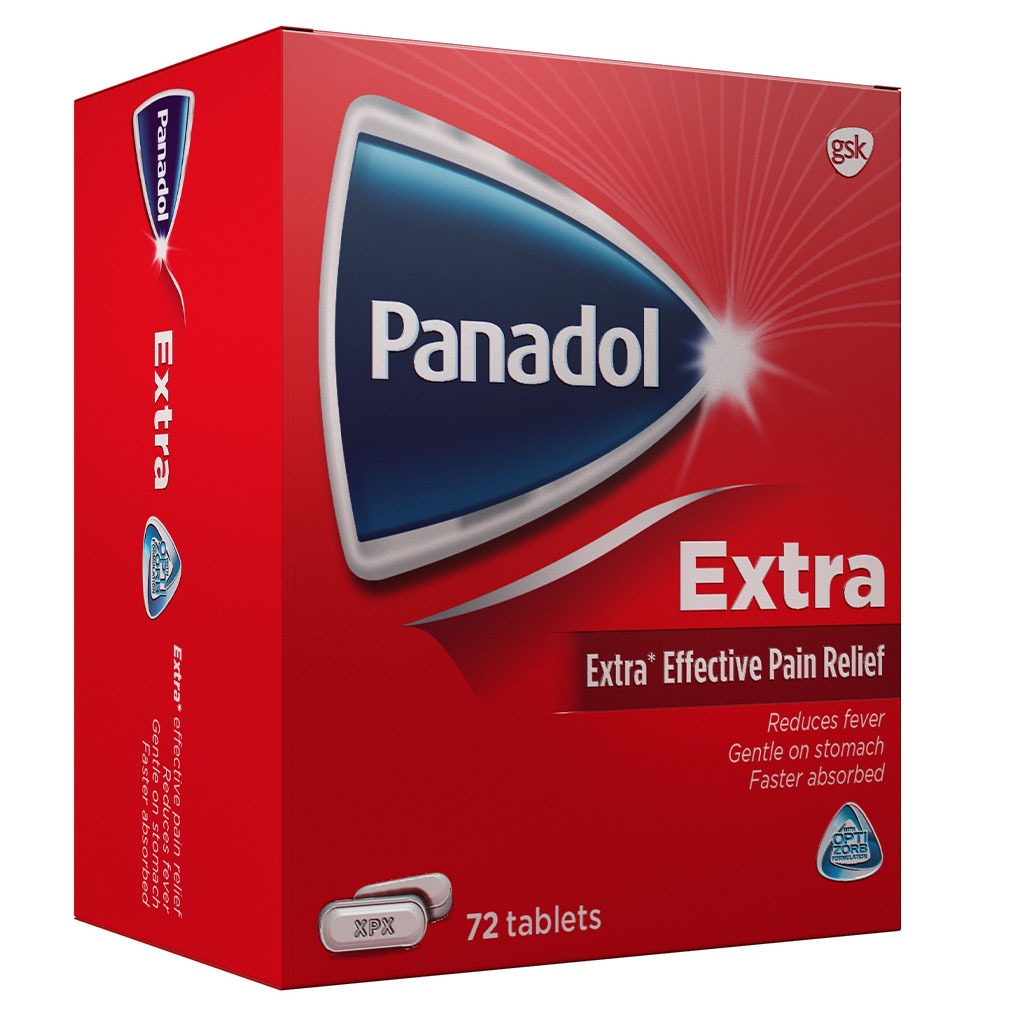 Panadol Extra Tablets For Fever And Pain Relief, Pack of 72's