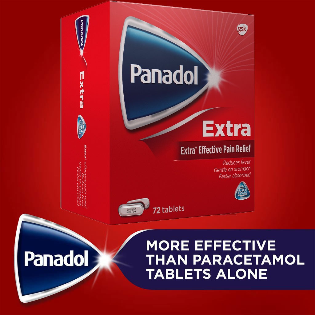 Panadol Extra Tablets For Fever And Pain Relief, Pack of 72's