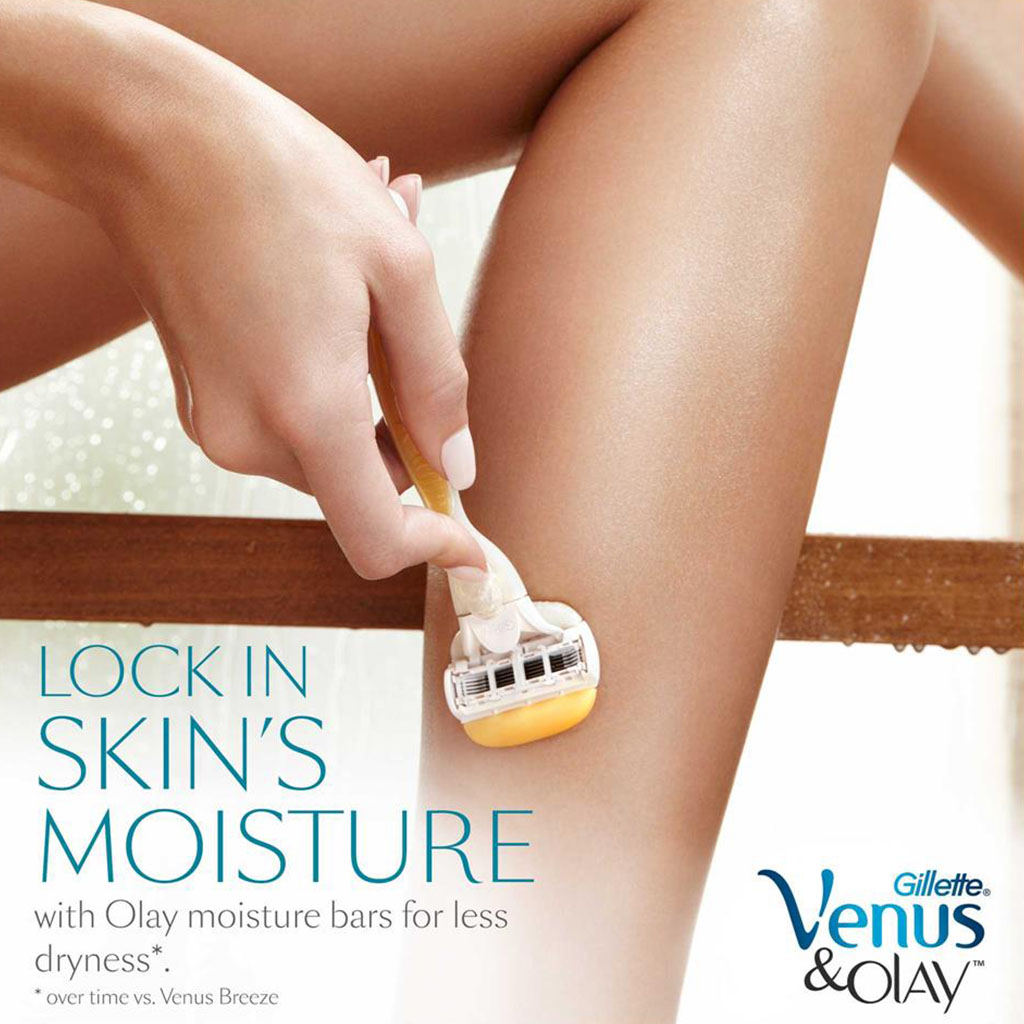 Gillette Venus & Olay Women's Razor Blade Refills, Pack of 4's