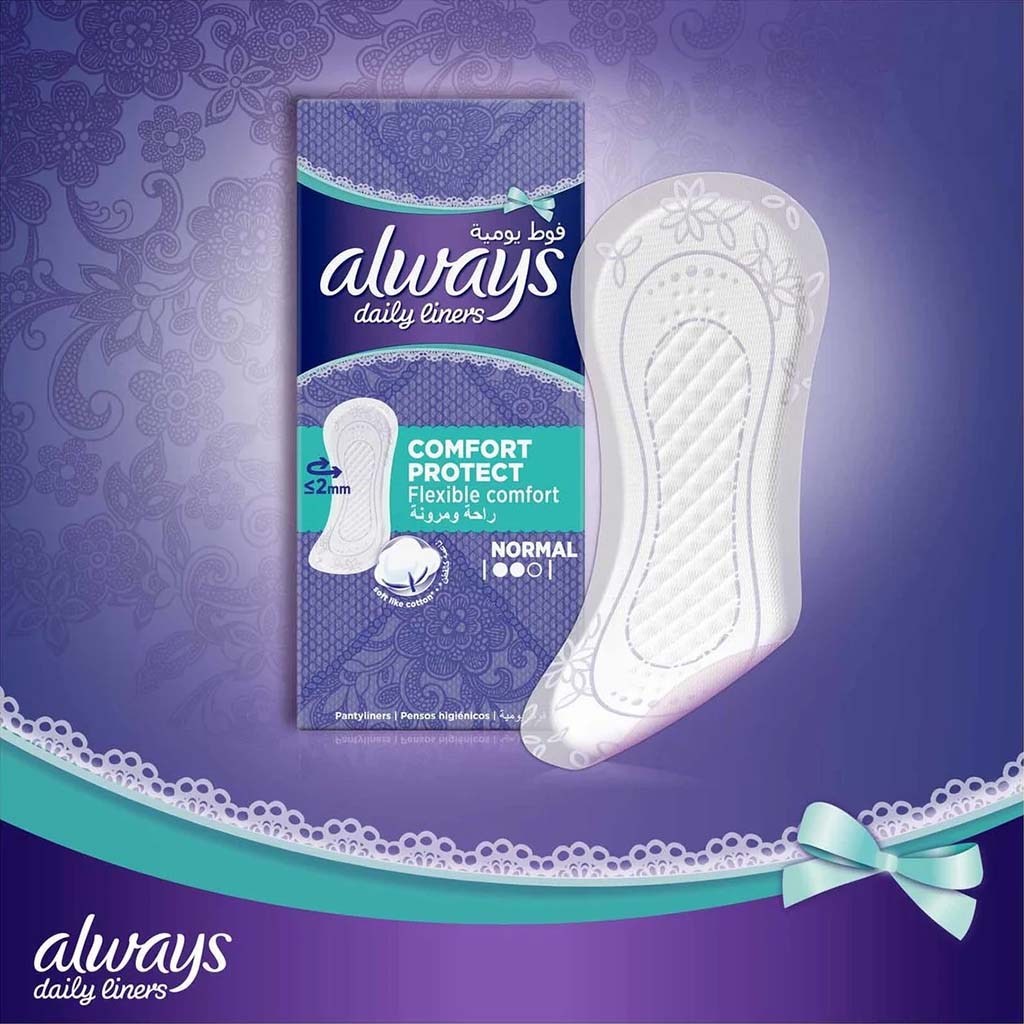 Always Daily Liners Comfort Protect, Normal Pantyliners, Pack of 40's