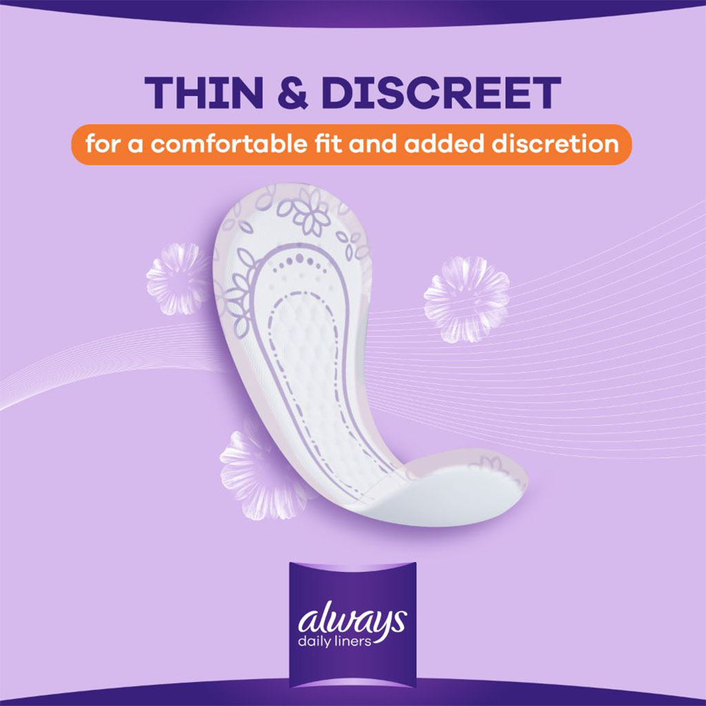 Always Daily Liners Comfort Protect Individually Wrapped, Normal Pantyliners, Pack of 20's