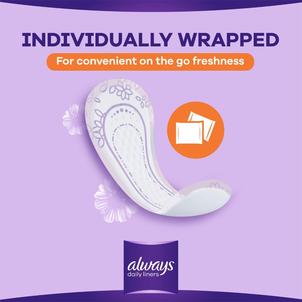 Always Daily Liners Comfort Protect Individually Wrapped, Normal Pantyliners, Pack of 20's
