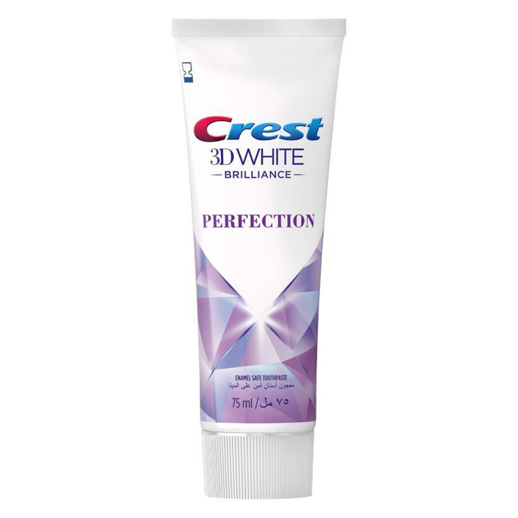 Crest 3D White Brilliance, Perfection, Advanced Whitening, Enamel Safe Toothpaste 75ml