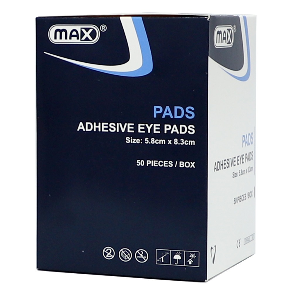 Max Adhesive Sterile Eye Pads 5.8 cm x 8.3 cm 50's