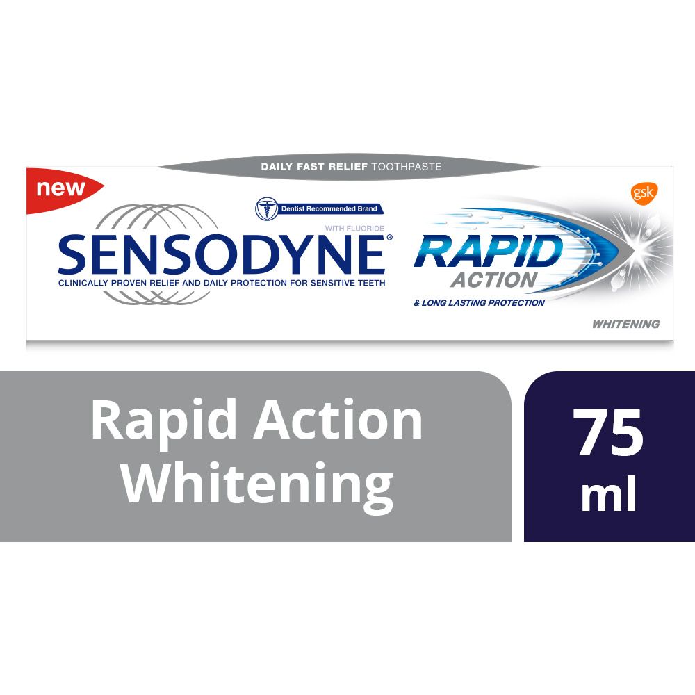 Sensodyne Rapid Action Whitening Toothpaste 75 mL