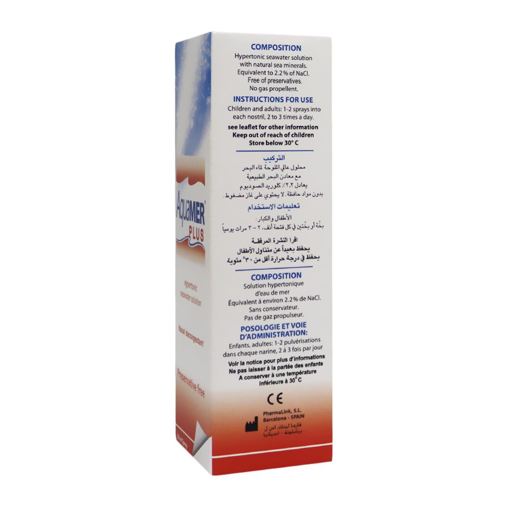 Aquamer Plus Hypertonic Nasal Spray 30 mL