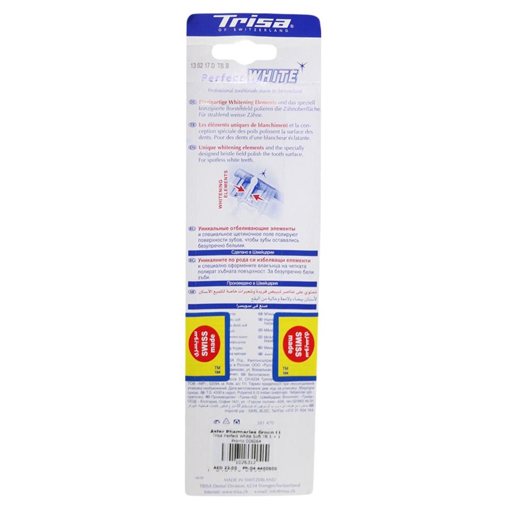 Trisa Perfect White Soft Toothbrush 1 + 1 Promo
