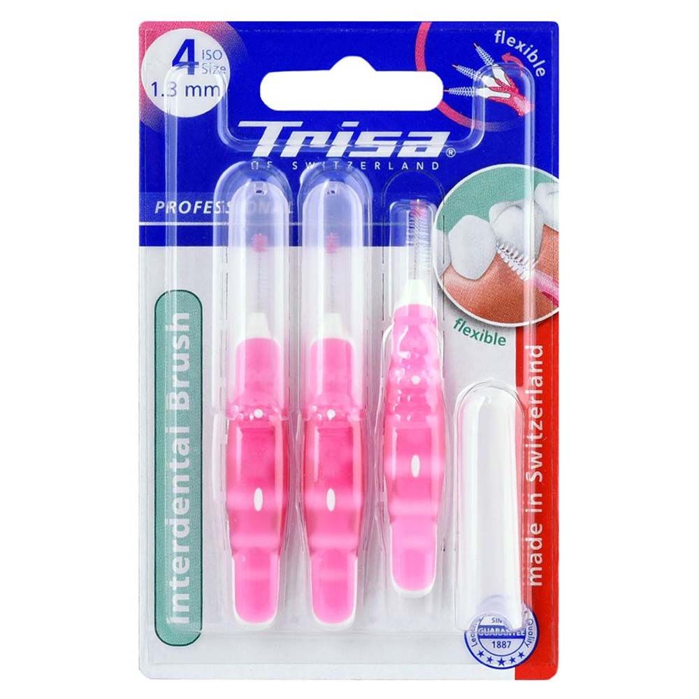 Trisa Interdental Brush Pink 1.3 mm Size 4, 002738