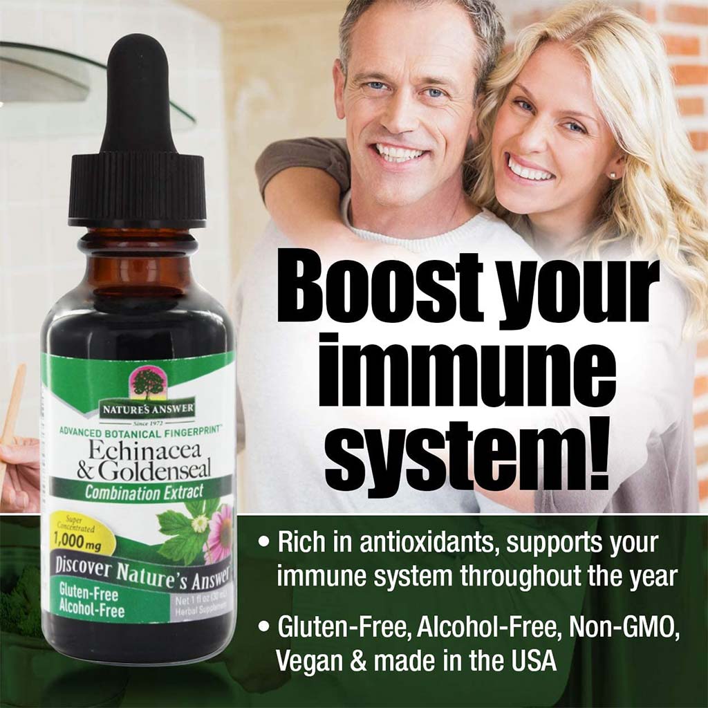 Nature's Answer Echinacea & Goldenseal 1000mg Drops For Immunity Support 30ml