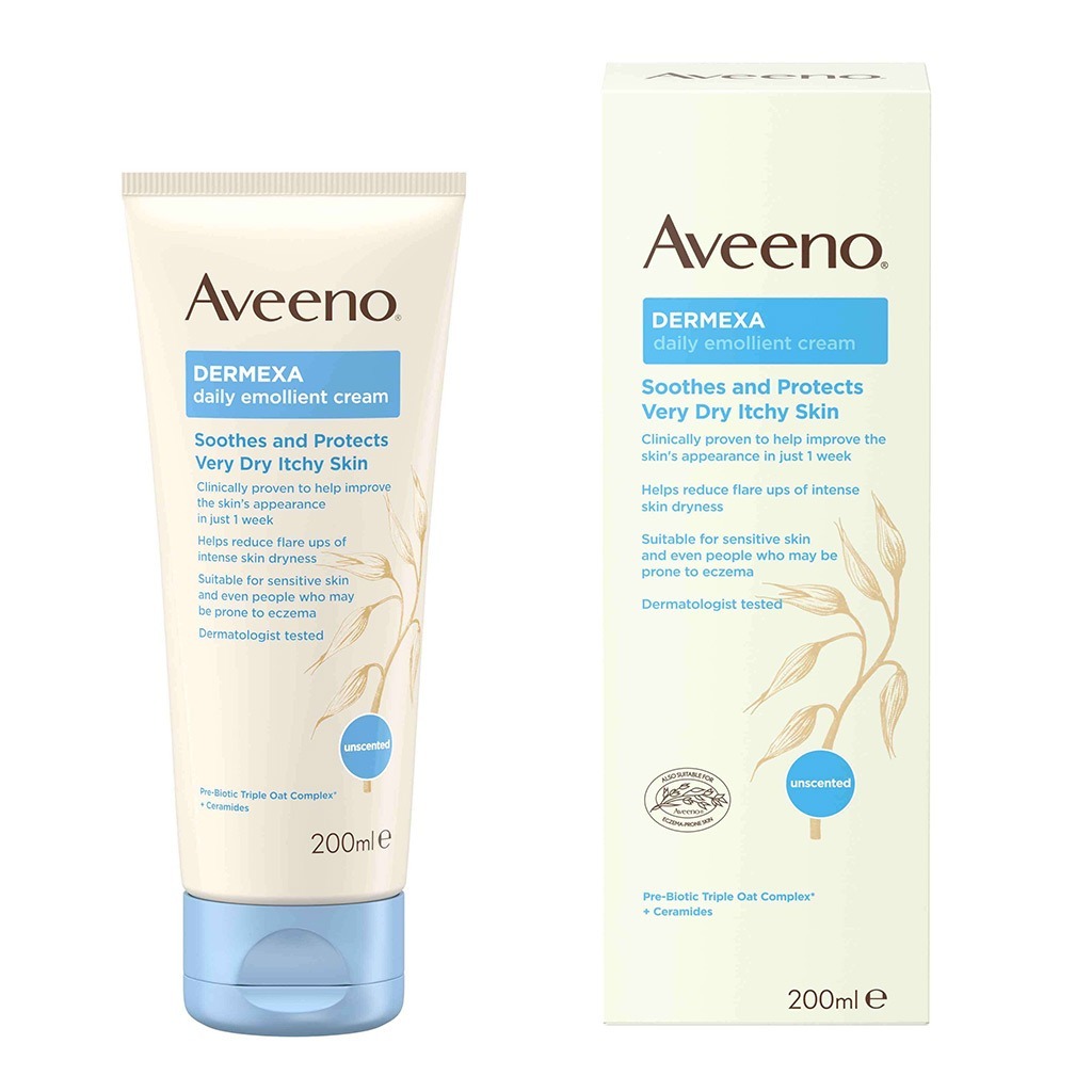 Aveeno Dermexa Daily Emollient Cream For very dry itchy skin 200 mL