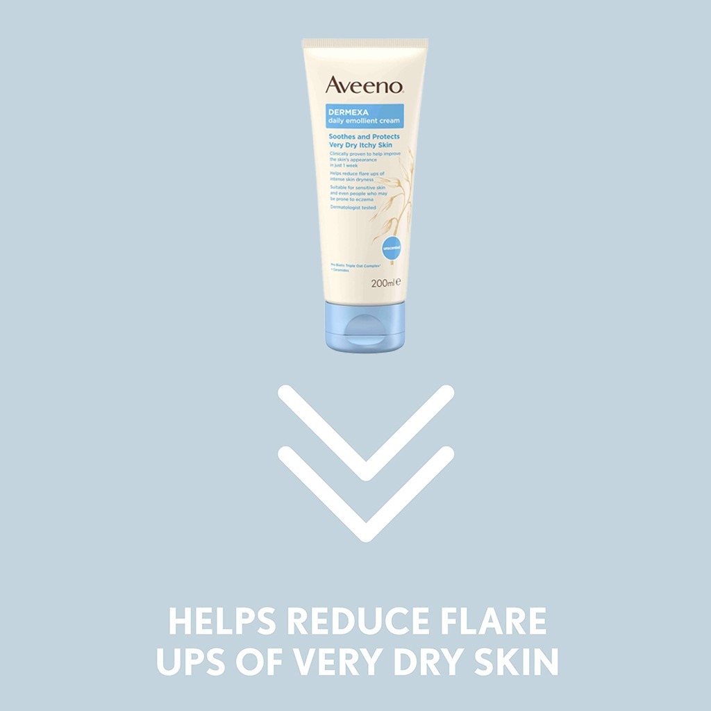 Aveeno Dermexa Daily Emollient Cream For very dry itchy skin 200 mL