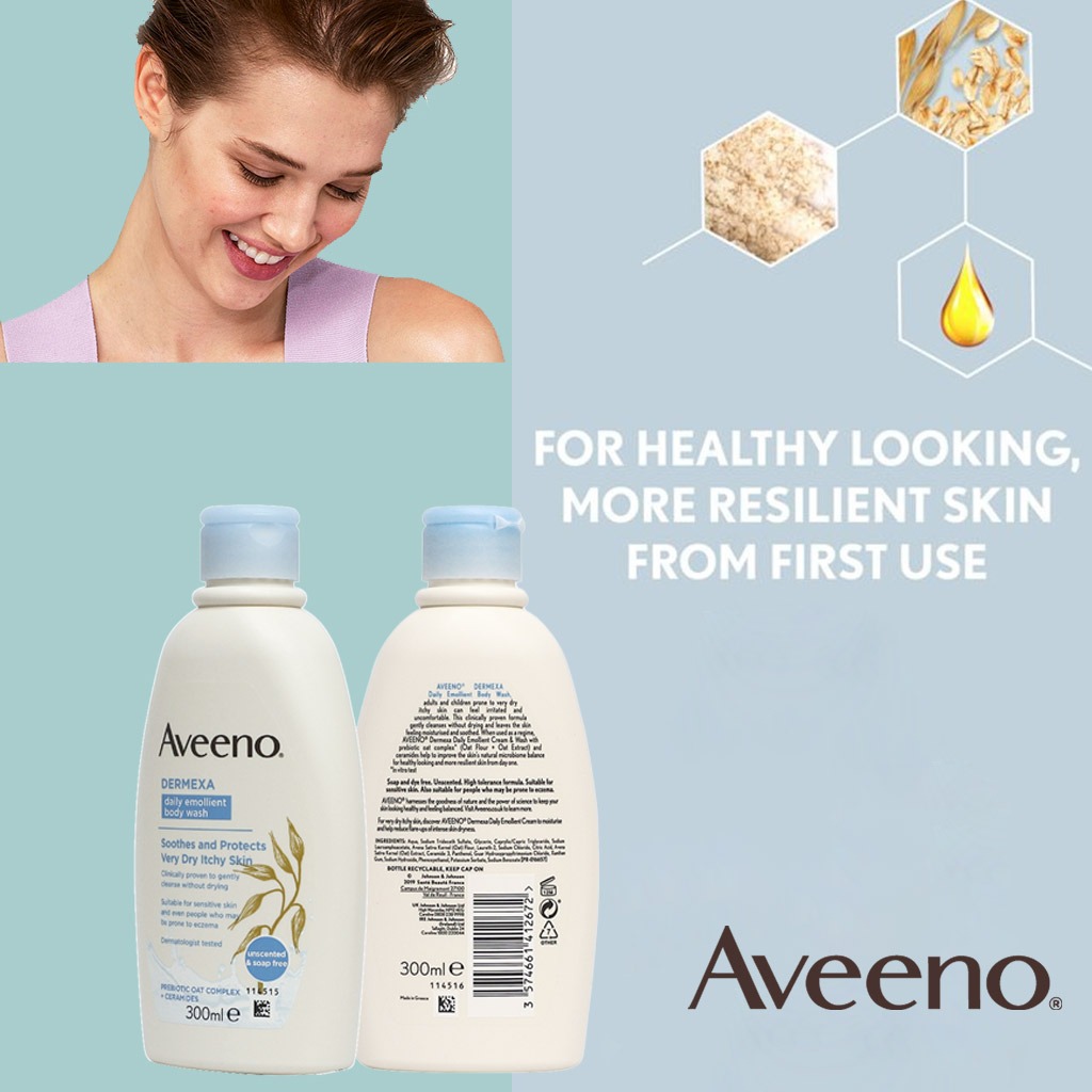 Aveeno Dermexa Daily Emollient Body Wash For very dry itchy skin 300 mL