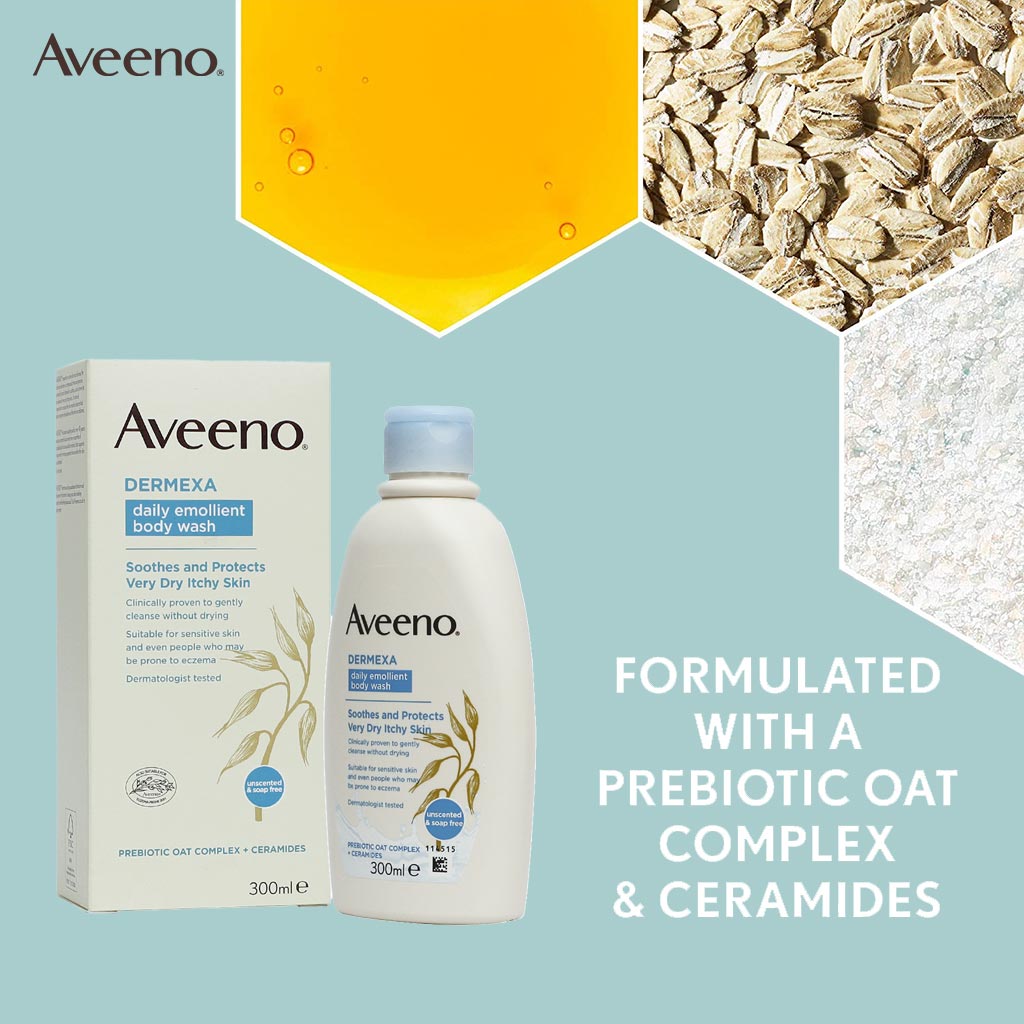 Aveeno Dermexa Daily Emollient Body Wash For very dry itchy skin 300 mL