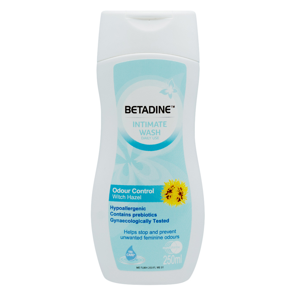 Betadine Daily Use Feminine Intimate Wash, Odour Control Witch Hazel 250ml