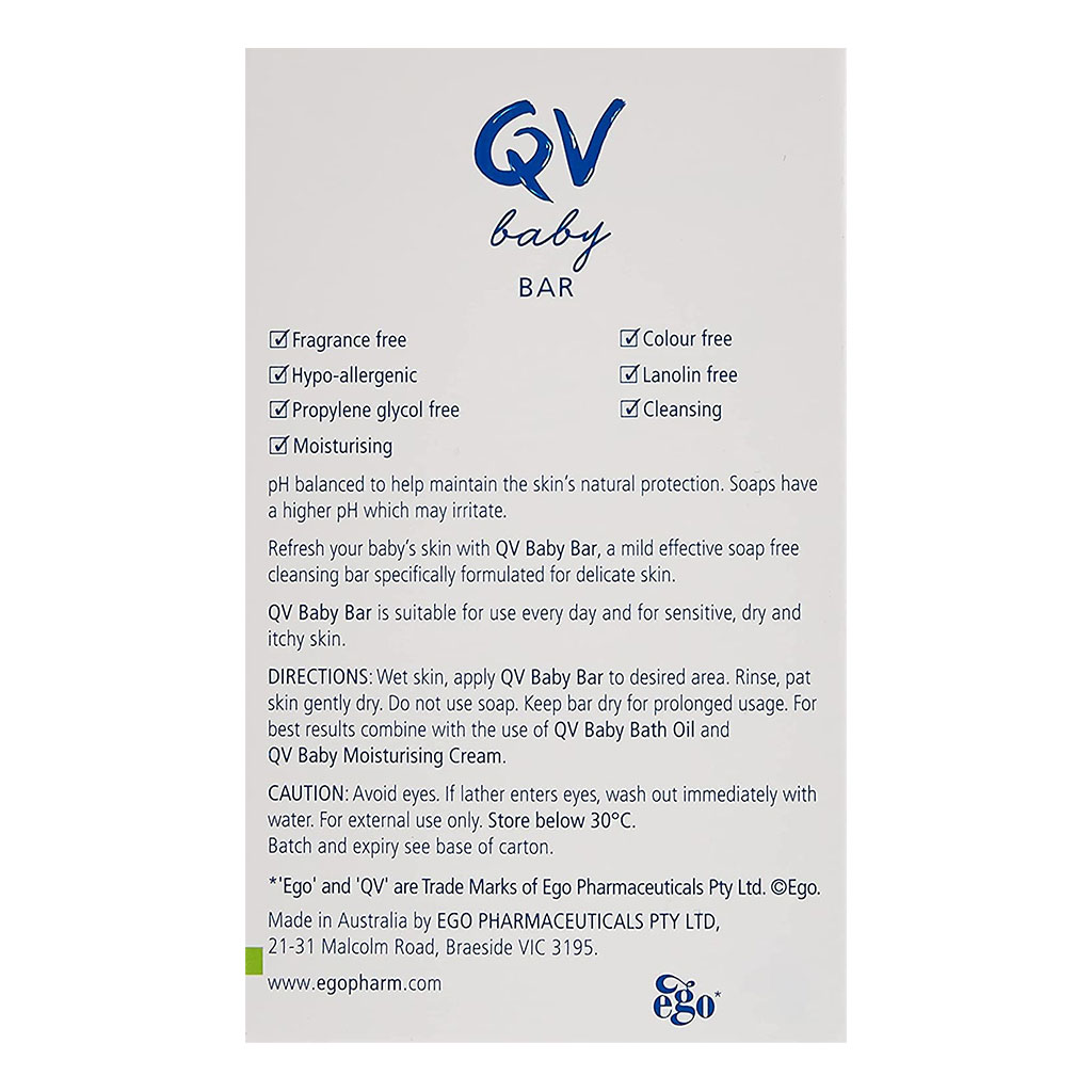 Ego QV Baby Soap, Soap Free Bar 100g