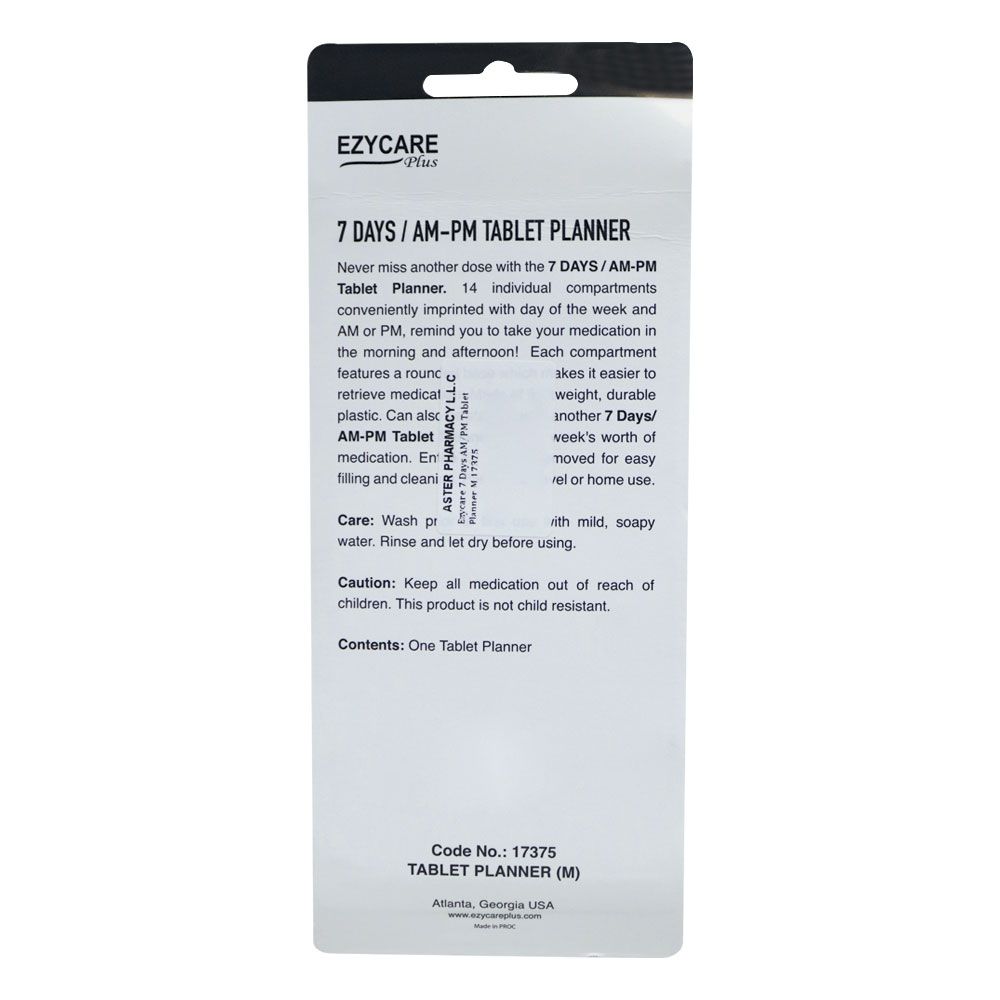 Ezycare 7 Days/AM-PM Tablet Planner Medium 17375