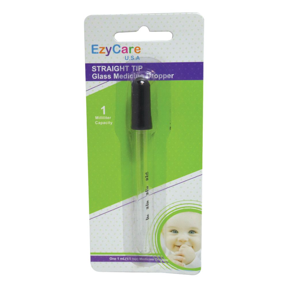 Ezycare Straight Tip Glass Medicine Dropper 1 mL 19349
