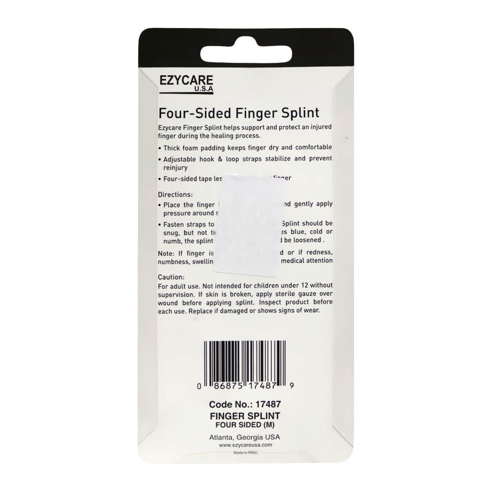 Ezycare Four Sided Finger Splint M 17487