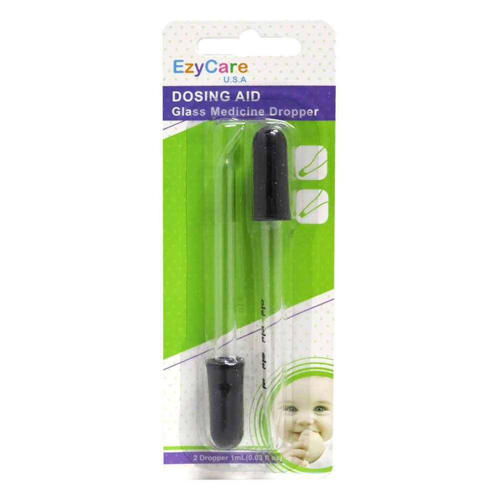 Ezycare Dosing Aid Glass Medicine Dropper 1 mL 2's 11508