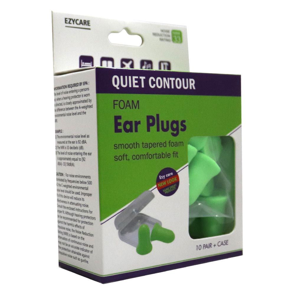 Ezycare Quiet Contour Ear Plugs 10 Pairs 10033