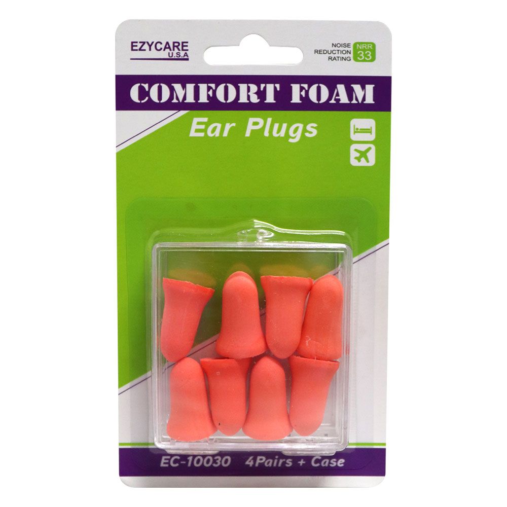 Ezycare Comfort Foam Ear Plugs 4 Pairs 10030