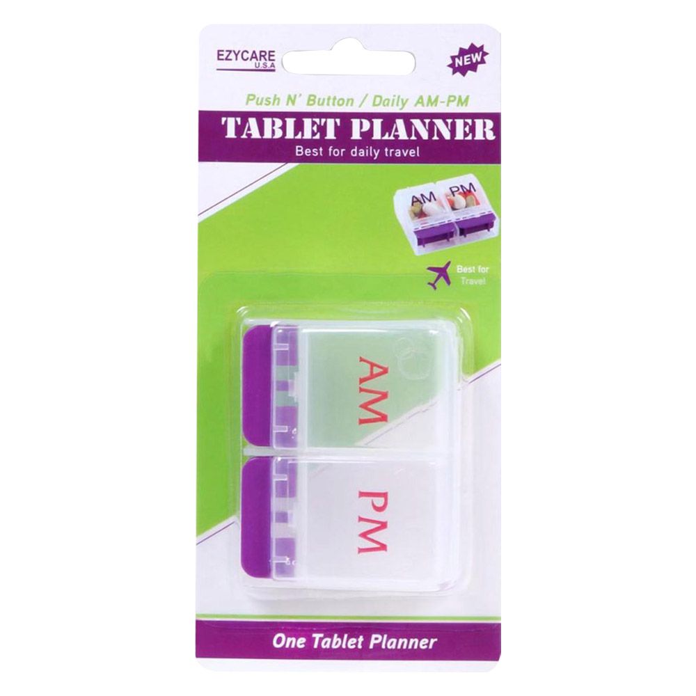 Ezycare Daily AM/PM Push N' Button Tablet Planner 17434