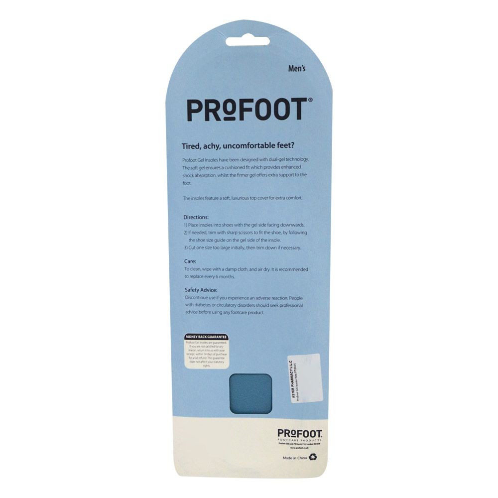 Profoot Gel Insoles Men P70035