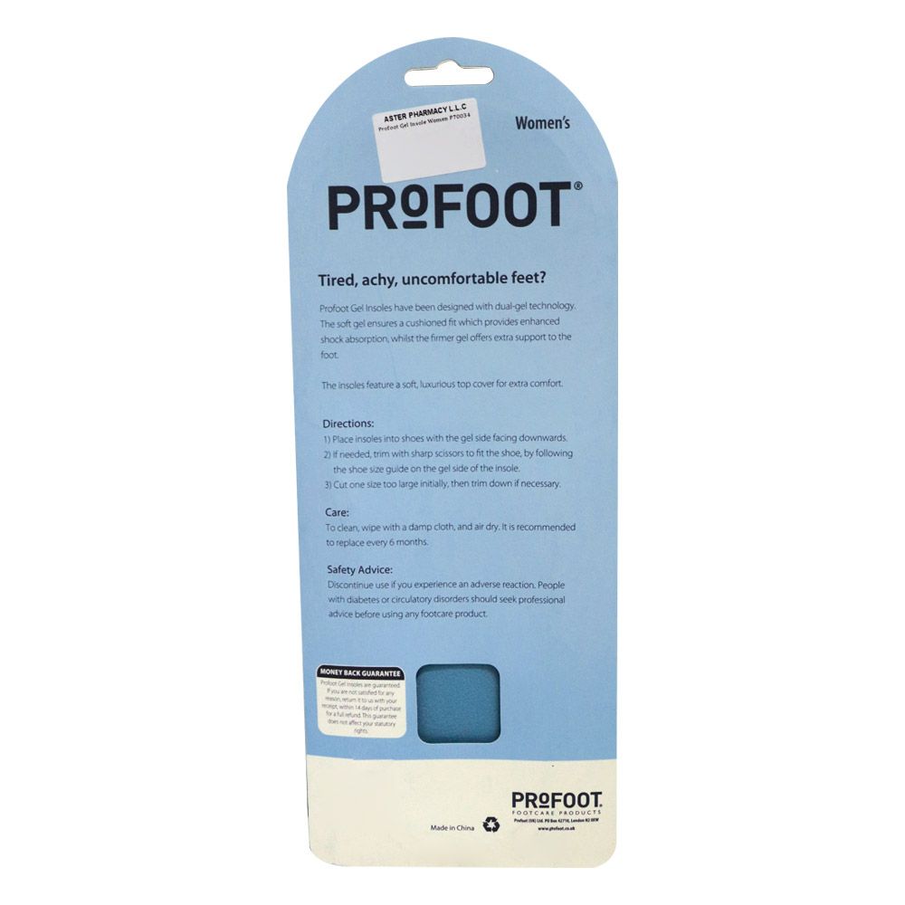 Profoot Gel Insoles Women P70034