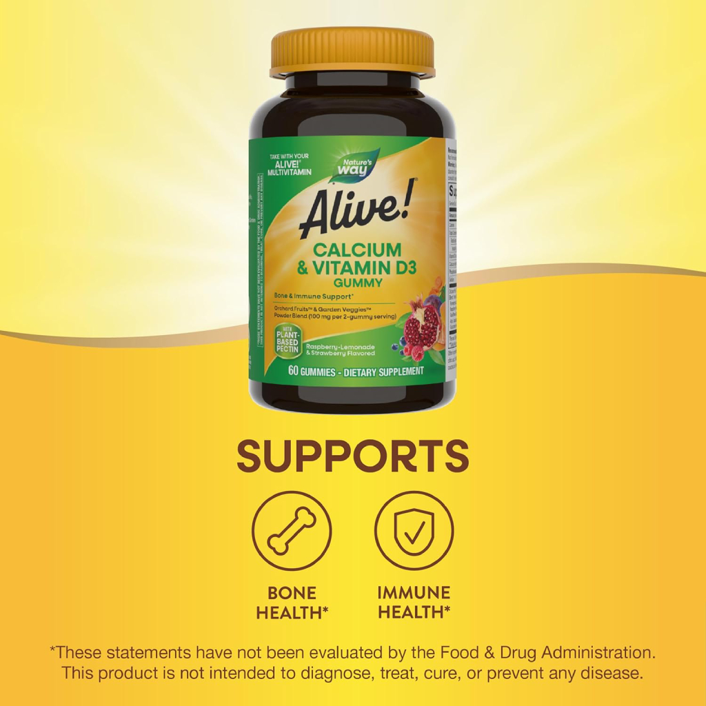 Alive Calcium + D3 Gummies 60's