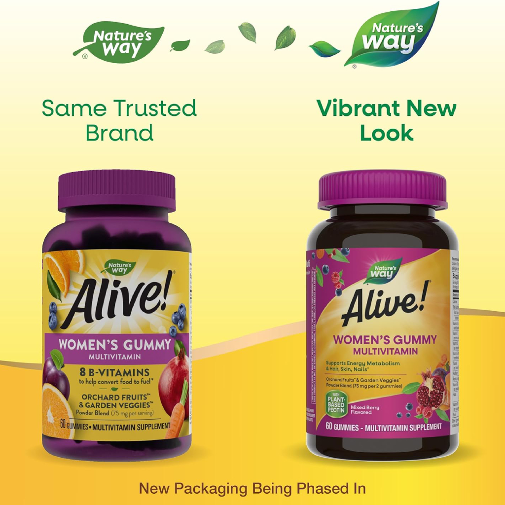 Alive Women's Multivitamin Gummies With Orchard Fruits & Garden Veggies, Pack of 60's