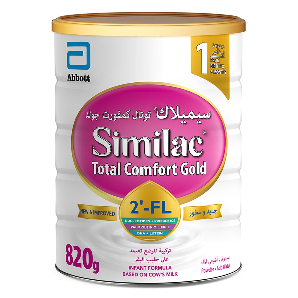 Similac Total Comfort Gold Stage 1 Baby Milk Formula For 0 To 6 Months 820g