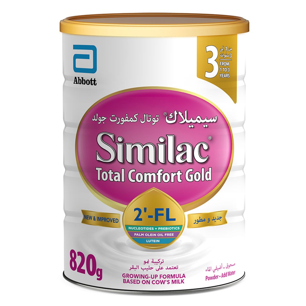Similac Total Comfort Gold Stage 3 Toddlers Milk Formula For 1 To 3 Years 820g