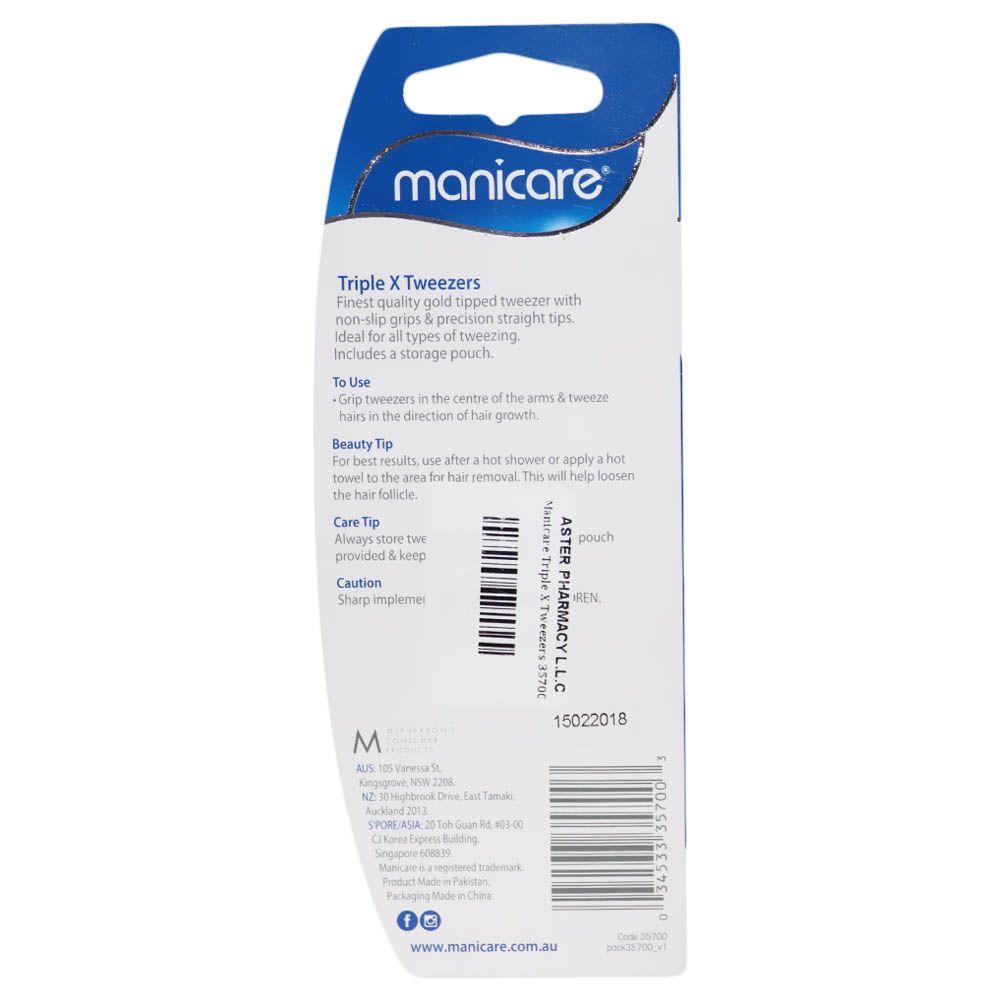 Manicare Triple X Tweezers