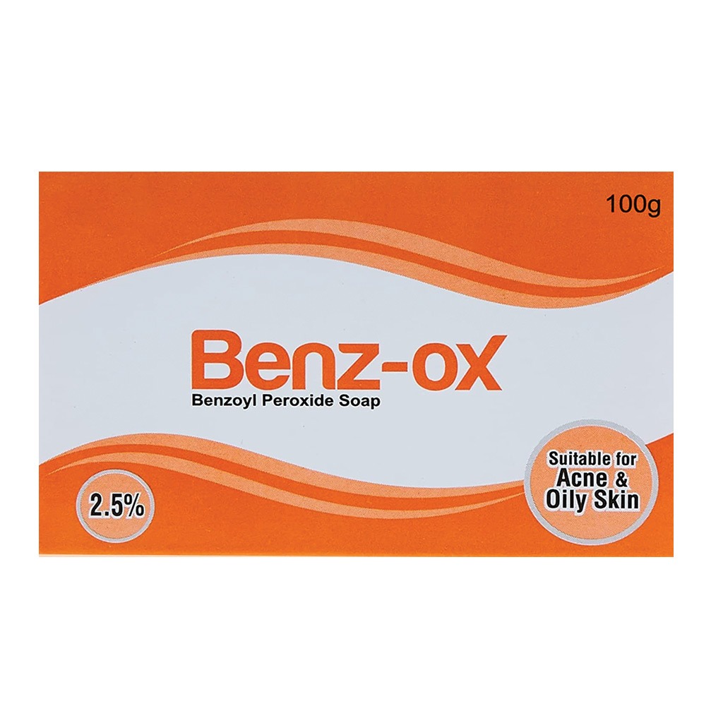 Benz-ox Benzoyl Peroxide Soap For Acne Treatment & Oily Skin 100 g