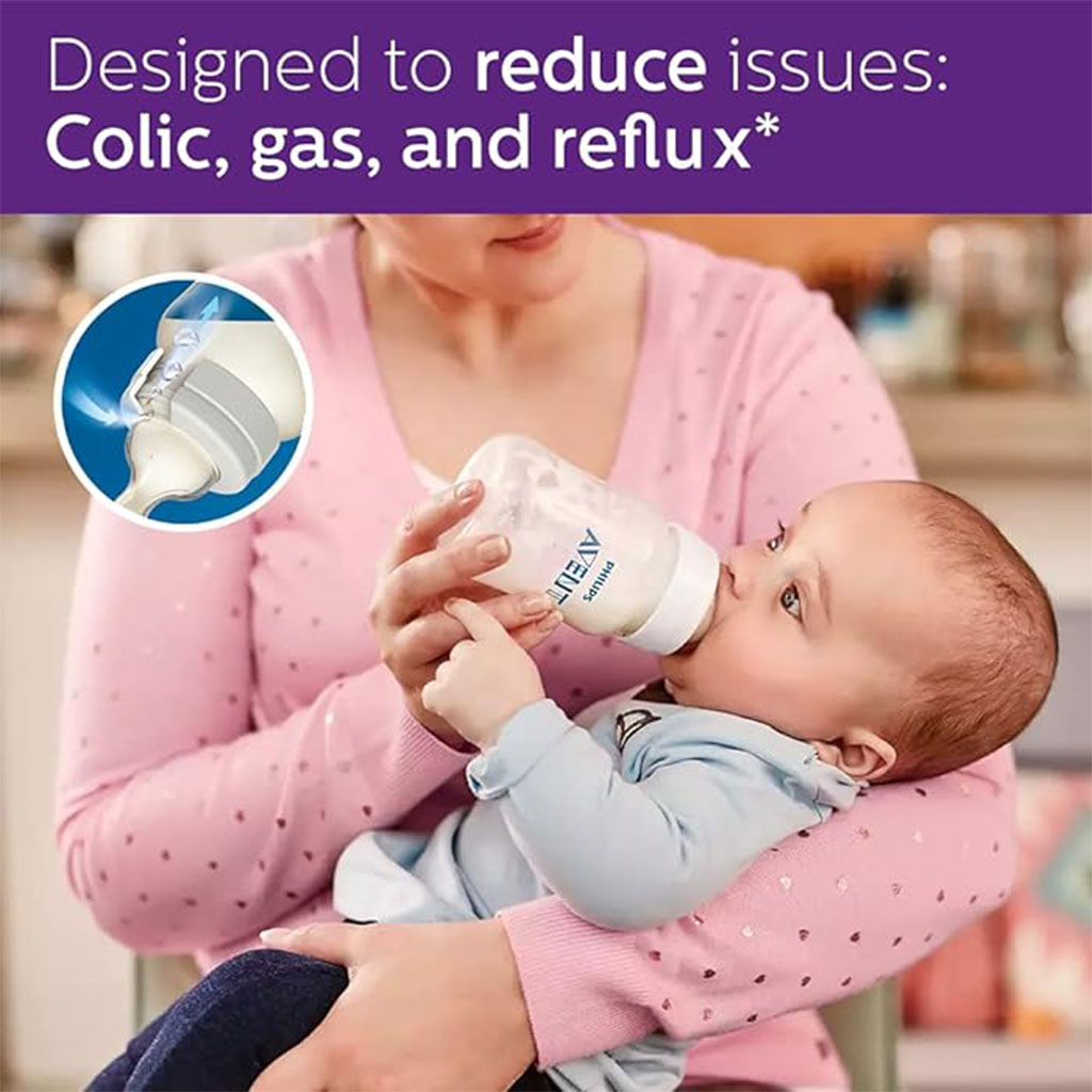 Philips Avent 260ml Anti-Colic Baby Feeding Bottle Without Air Free Vent - SCF813/61