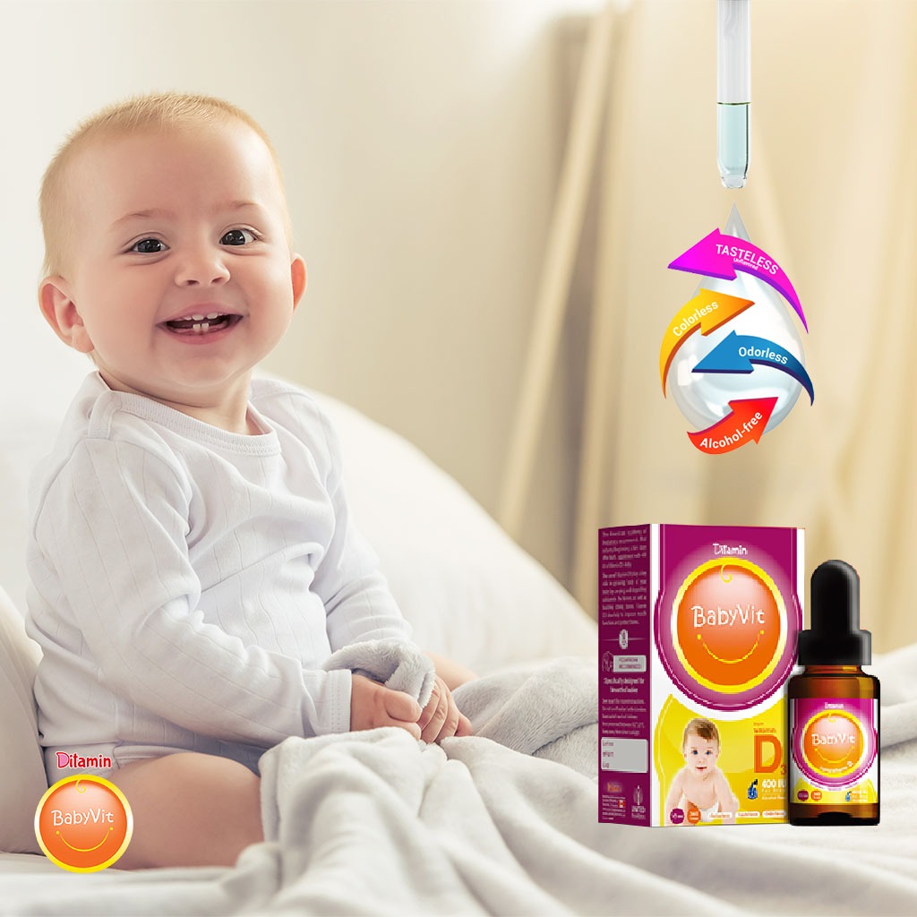 Ditamin BabyVit Liquid Vitamin D3 400 IU Drops 10 mL