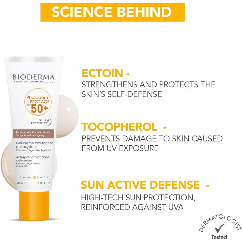 Bioderma Photoderm Spot-Age SPF50+ Antispot & Antioxidant Sunscreen Gel-Cream 40 mL