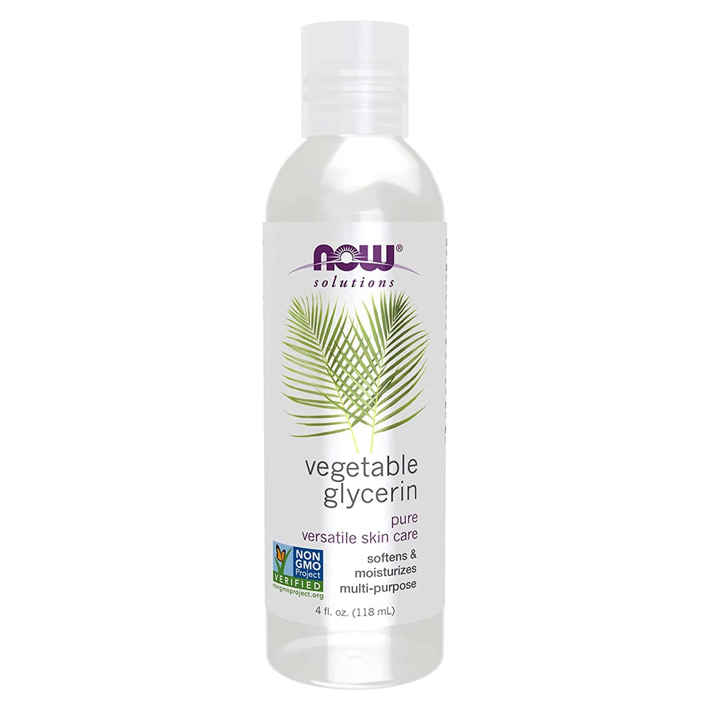 Now Solutions Vegetable Glycerin Oil, 100% Pure For Rough & Dry Skin Moisturization 118ml