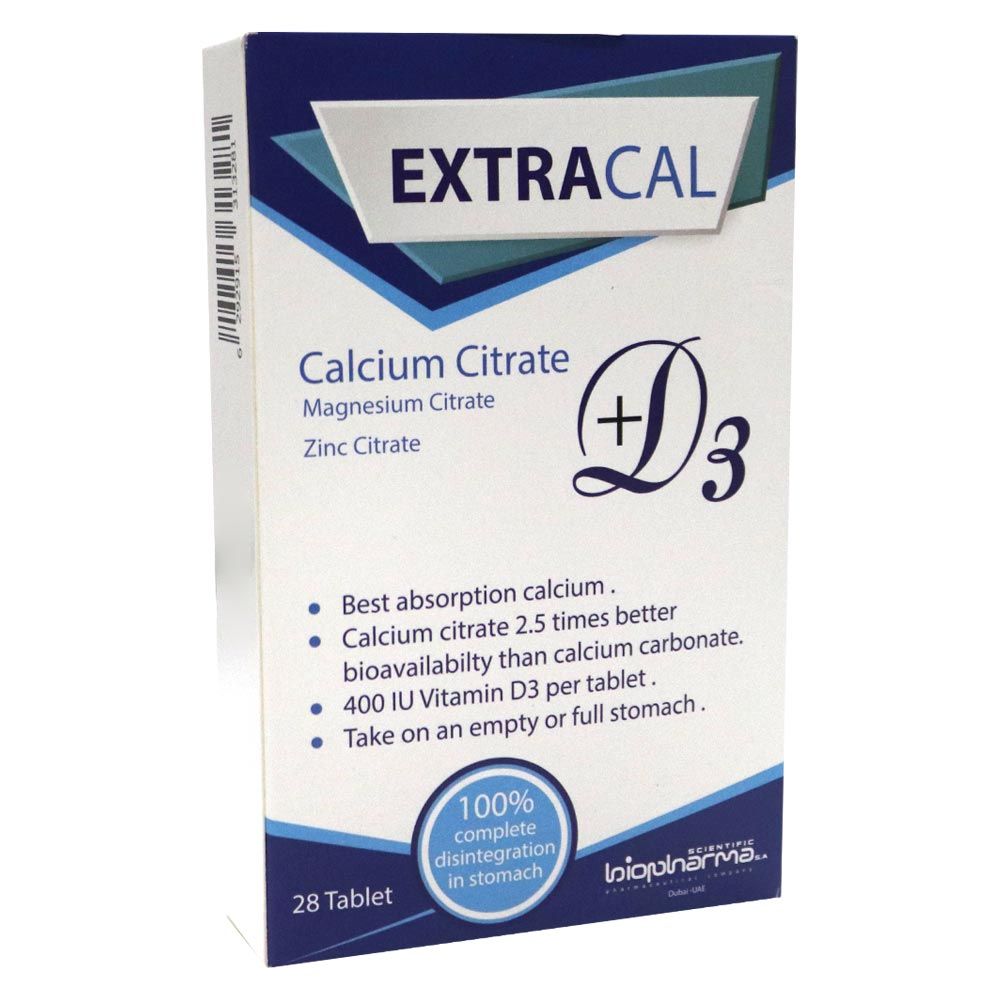 Extracal Calcium Citrate Tablets 28's