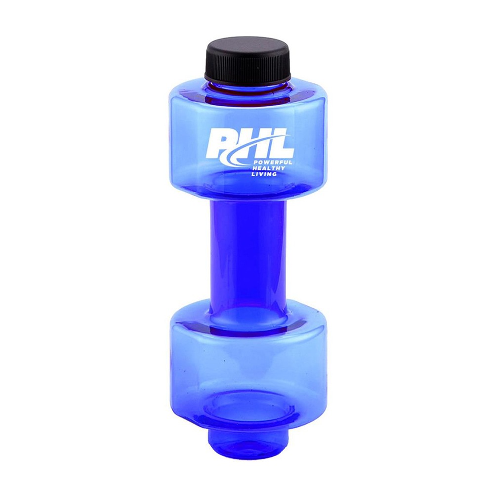 PHL Dumbbell Sports Water Bottle Blue
