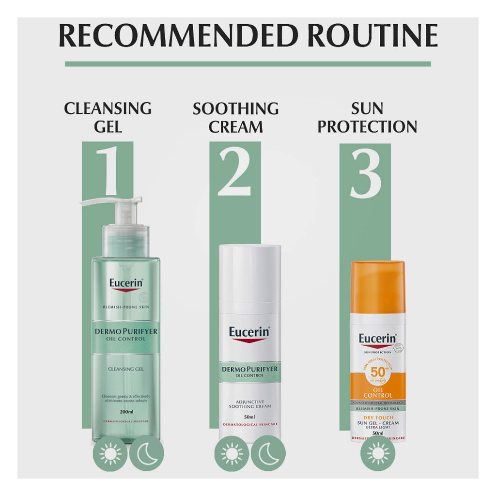 Eucerin Dermo Purifyer Oil Control Adjunctive Soothing Cream For Blemish Prone Skin 50ml