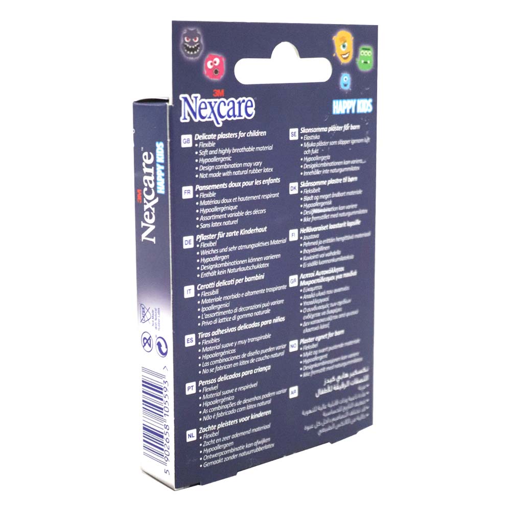 3M Nexcare Happy Kids Plasters Monster 20's