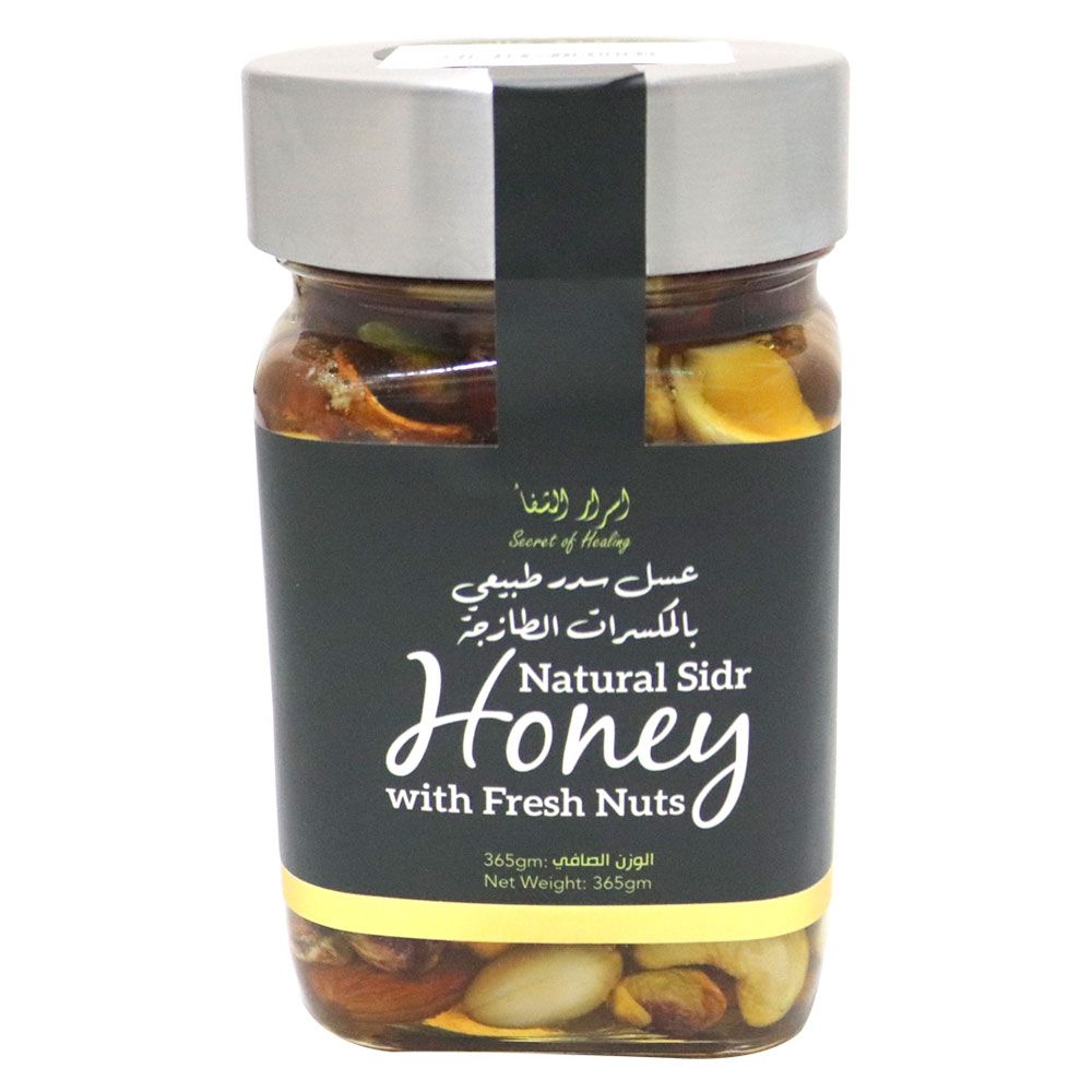 Secret Of Healing Honey with Fresh Nuts Natural Sidr 365 g